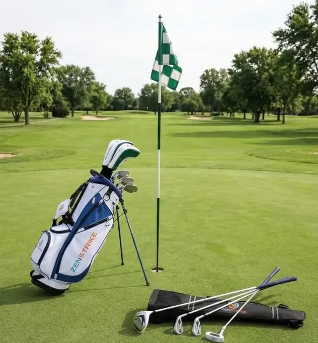 ZenStrike Starter and Course junior golf sets on the course